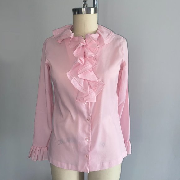 📦SOLD📦 VTG Ruffle Blouse - Picture 5 of 10